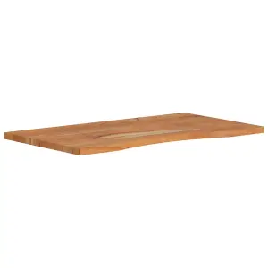 Berkfield Desk Top 80x50x2.5 cm Rectangular Solid Wood Acacia