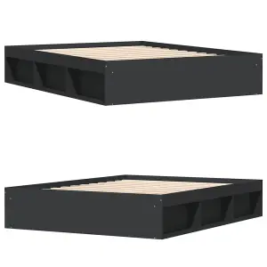 Berkfield Bed Frame Black 150x200 cm King Size