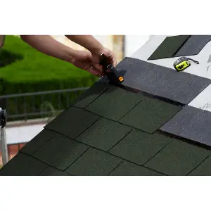 18Pcs Green Tab Asphalt Shingles Bitumen Roof Tiles Covering 2.61sqm