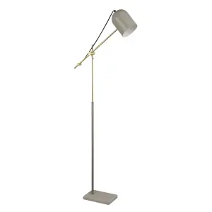 Lighting Collection Enping Grey Task Floor Lamp