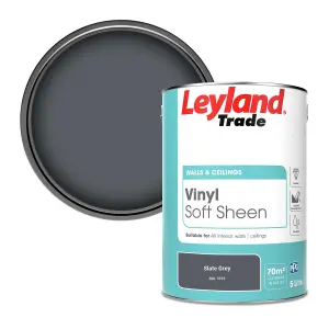 Leyland Trade Vinyl Soft Sheen Walls & Ceilings Emulsion Paint Slate Grey (RAL 7015) - 5L