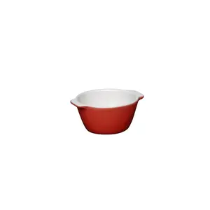 Jerrell 0.17 Qt. Stoneware Oval Dish Red