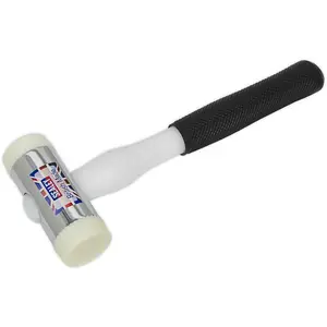 1.75lb Durable Nylon Faced Hammer with Chrome Plated Zinc Head