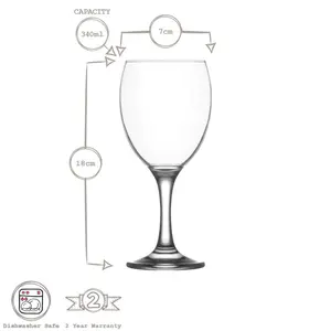 340ml Wine Glass Set (Set of 6)