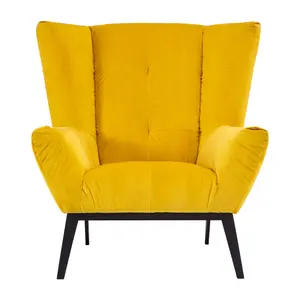 Interiors by Premier Maiko Yellow Fabric Armchair