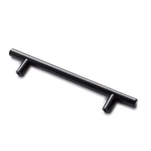 128mm Matt Black Cabinet Handle T-Bar Cupboard Door Drawer Pull Wardrobe Furniture Replacement Upcycle