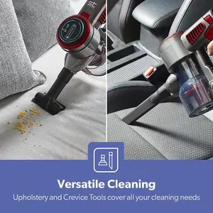 Geepas 350W Cordless Vacuum Cleaner 25.9V Lightweight & Quiet, LED Touchscreen, 0.6L Dust tank 60 Min Runtime