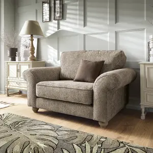 Ingrid Collection Cuddle Chair in Taupe