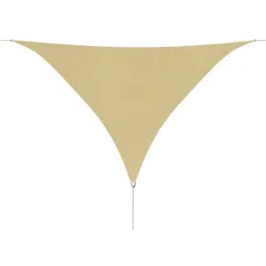 Berkfield Sunshade Sail Oxford Fabric Triangular 5x5x5 m Beige