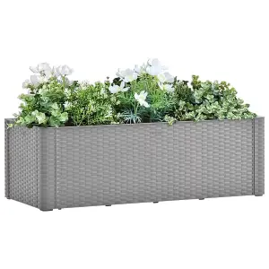 Berkfield Garden Raised Bed with Self Watering System Grey 100x43x33 cm