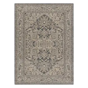 Wool Carpet LEGEND 468 10 GB500 OSTA - Rosette, frame, exclusive grey  160x230 cm