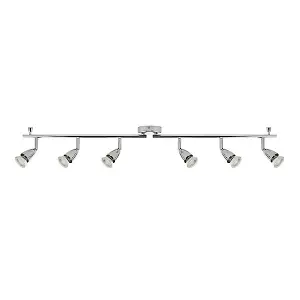 Luminosa Amalfi Adjustable 6 Light Spotlight Chrome, GU10