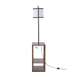 Modern Metal Floor Lamp Side Table 2 In 1