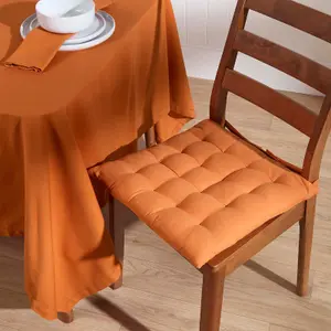 Homescapes Burnt Orange Cotton Tablecloth 178 x 300 cm