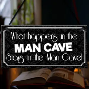 Red Ocean Vintage Man Cave Plaque Sign Novelty Gift FUNNY QUOTE - Games / Boys Room Gift Idea