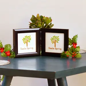 Nicola Spring - Folding 2 Photo Frame - 4 x 4"