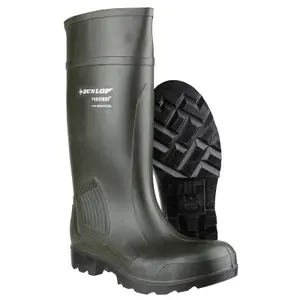 Dunlop Purofort Professional Full Safety Wellington Green