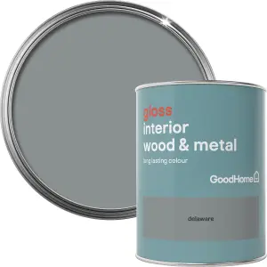 GoodHome Delaware Gloss Metal & wood paint, 750ml