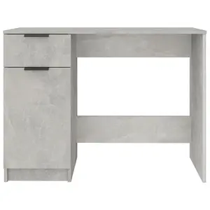 Berkfield Desk Concrete Grey 100x50x75 cm Engineered Wood