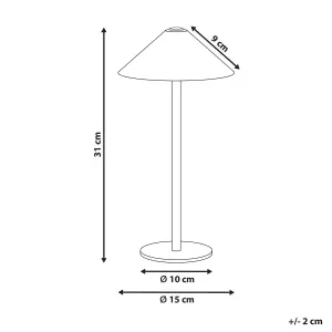 Wireless Metal LED Table Lamp Brown FRANCOLI