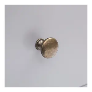 Mirano 2 Drawer Petite Bedside Table Brass Knob