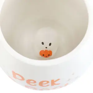 Something Different Peek A Boo Rounded Peakaboo Mug White/Orange (One Size)