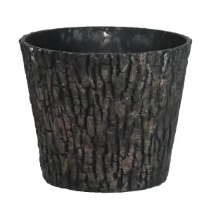 simpa 2PC Woodland Textured Trunk Style Plastic Planters 30.5cm (Dia)