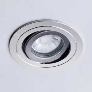 Litecraft 2 Pack Chrome 1 Lamp Modern Bathroom Downlights