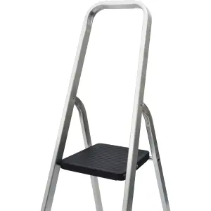 Mac Allister 6 tread Aluminium, plastic & steel Step Ladder (H)1880m