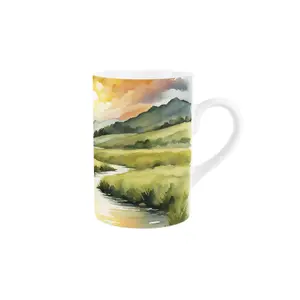 Purely Home Highland Cow British Wildlife Mug - Countryside Animals/Birds Artwork - Tea Coffee Hot Drinks Ceramic Mug Gift/Present