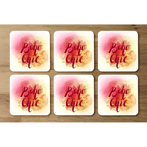 Square 6 Piece Coaster Set (Set of 6)