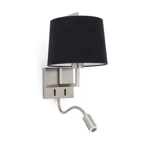 Luminosa Frame Reading Light Wall Light Nickel, E27