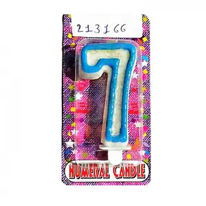 Number 7 Candles Sky Blue (One Size)