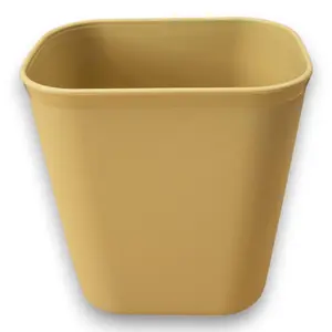 Robert Scott 12 Litre Rectangular Plastic Waste Bin (Beige)