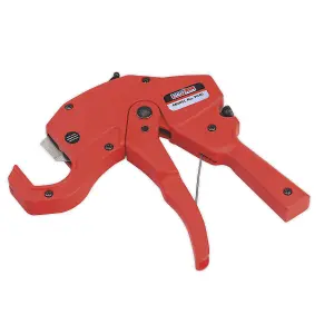 Sealey Plastic Pipe Cutter With Textured Grip 6-42mm Capacity OD - Red PC40