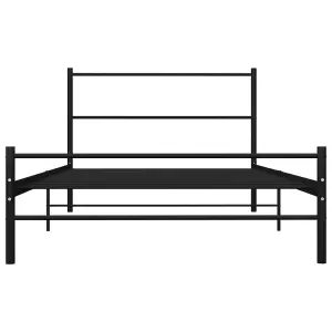 Berkfield Bed Frame Black Metal 100x200 cm