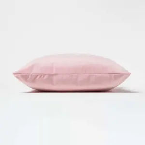 Homescapes Pink Velvet Cushion, 45 x 45 cm