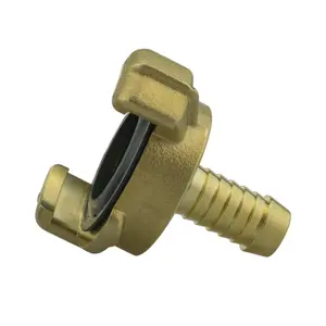 Garden watering solid brass geka style hosepipe claw fittings/connectors (PACK OF 2) (1.2" barb x2) fits standard garden hose