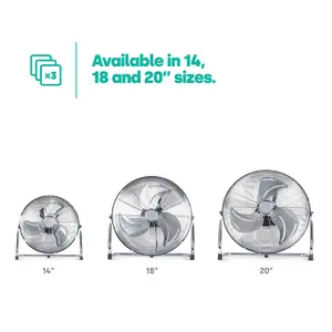 LIVIVO 20" 120W Chrome Floor fan