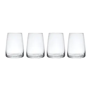 Mikasa Palermo Crystal Stemless Wine Glasses, Set of 4, 350ml