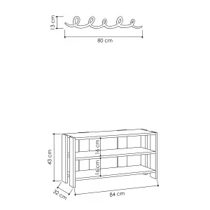 Decortie Tono Shoe RackHanger White