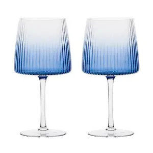 Anton Studios Empire Set of 2 Gin Glasses Blue