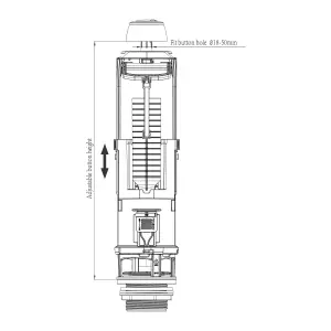 Flomasta Dual Flush valve (Dia)60mm