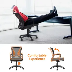 Yaheetech 2-Pack Ergonomic Mid-back Mesh Office Chair - Black