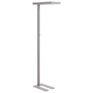 Metal LED Office Floor Lamp Silver TAURUS