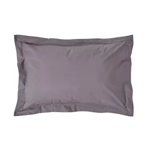 Homescapes Dark Grey Egyptian Cotton Oxford Pillowcase 200 TC, Standard