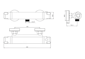 Keenware KBS-003 High Flow Thermostatic Brass Shower Bar Valve For Low Pressure