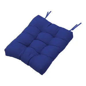 Navy Blue 2 Pcs Garden Polyester Chair Cushions Seat Pads Cushion for Outdoors