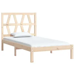 Berkfield Bed Frame Solid Wood Pine 90x200 cm