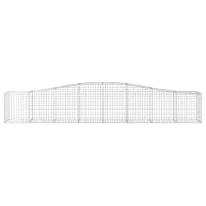 Berkfield Arched Gabion Baskets 10 pcs 400x50x60/80 cm Galvanised Iron